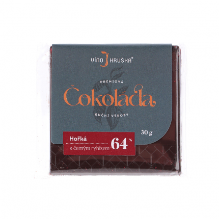 Čokoláda Hořká 64% s černým rybízem 30 g photo